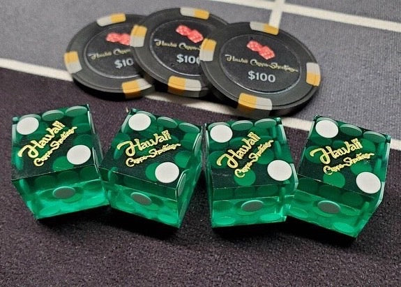 Hawaii Craps Shooters Casino Grade Custom Dice